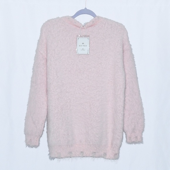 Angora oversized bunny bow sweater - Picture 3 of 4